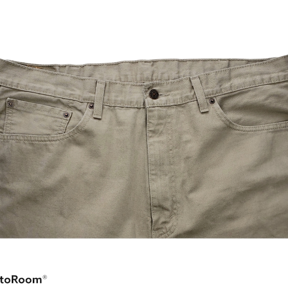 Levi's 505 Classic Twill Jeans Tan Khaki 40x30 - Picture 8 of 11